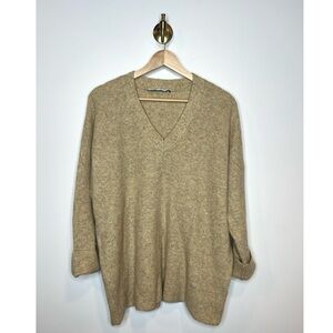 Zara Oversized Knit Sweater V-Neck